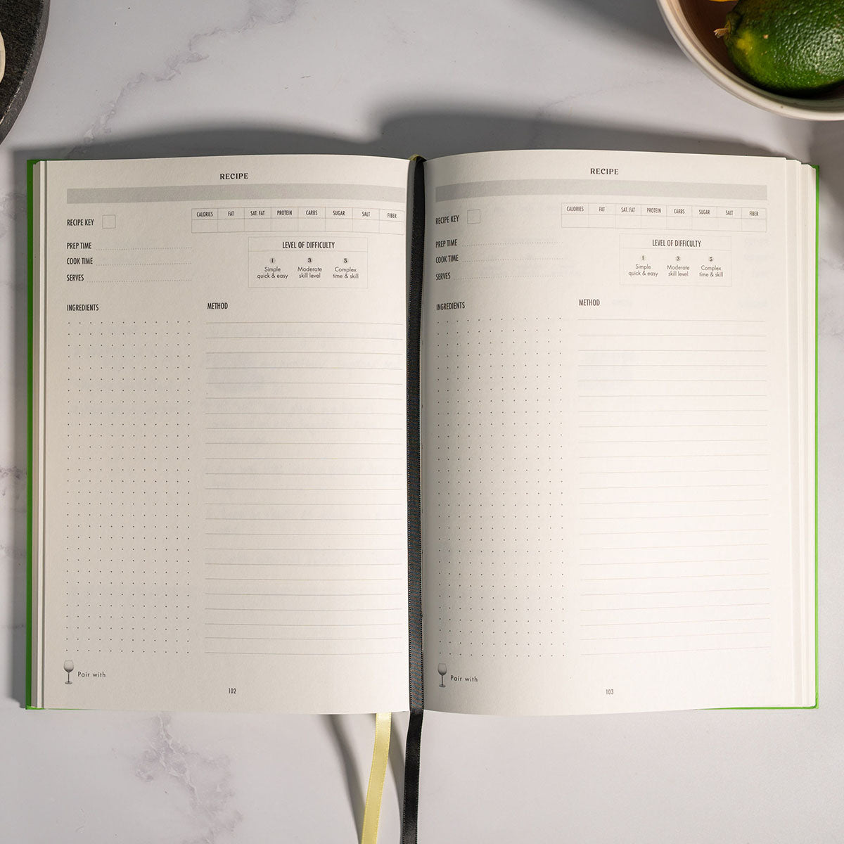 Recipe Book Journal - Apple Green