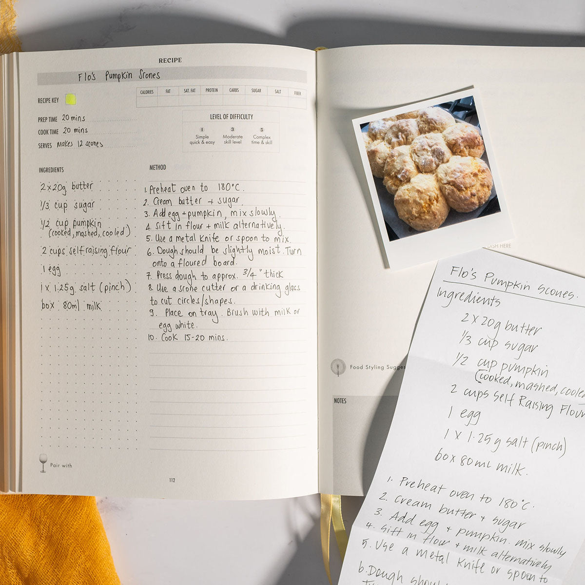 Recipe Book Journal - Stone
