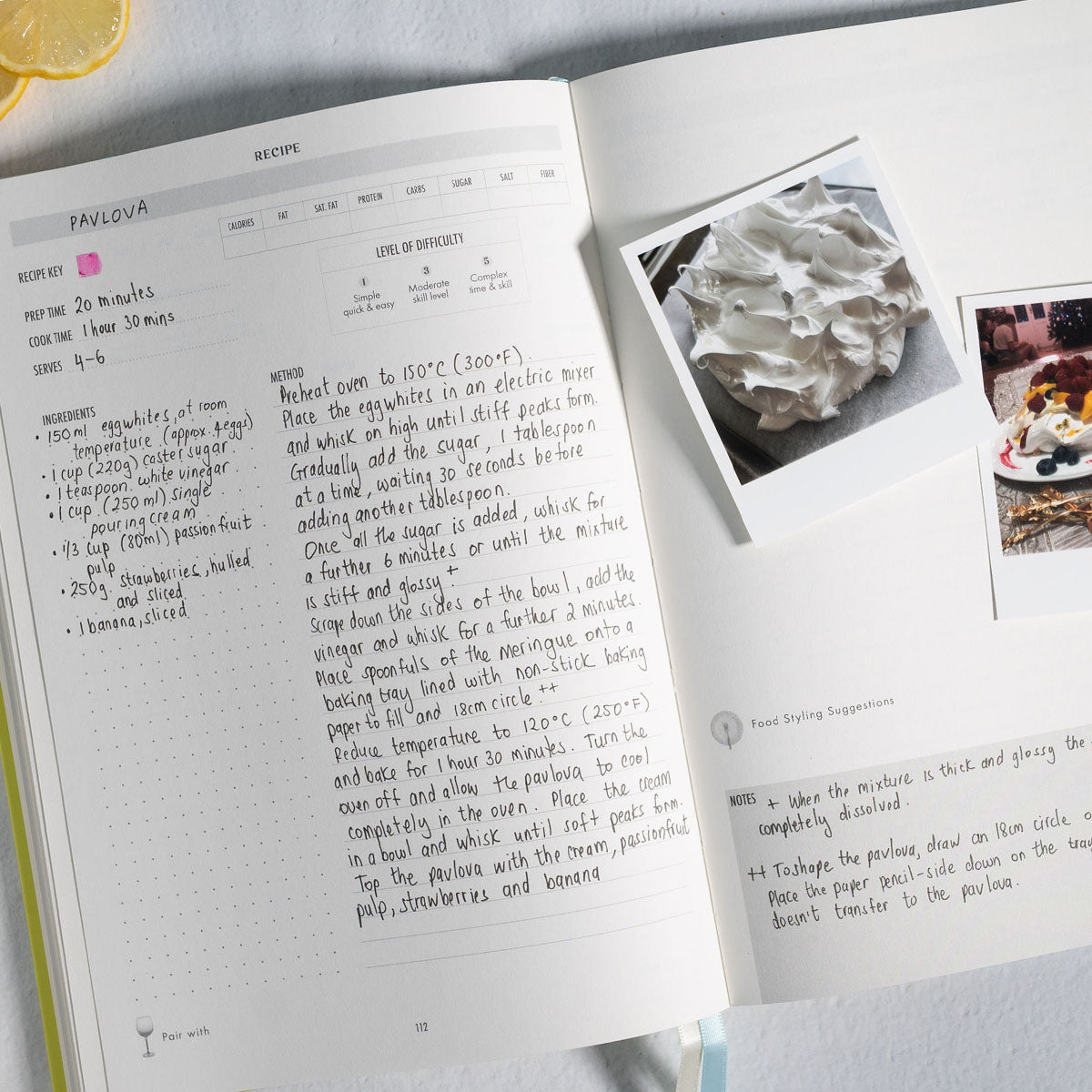 Recipe Book Journal - Citrus