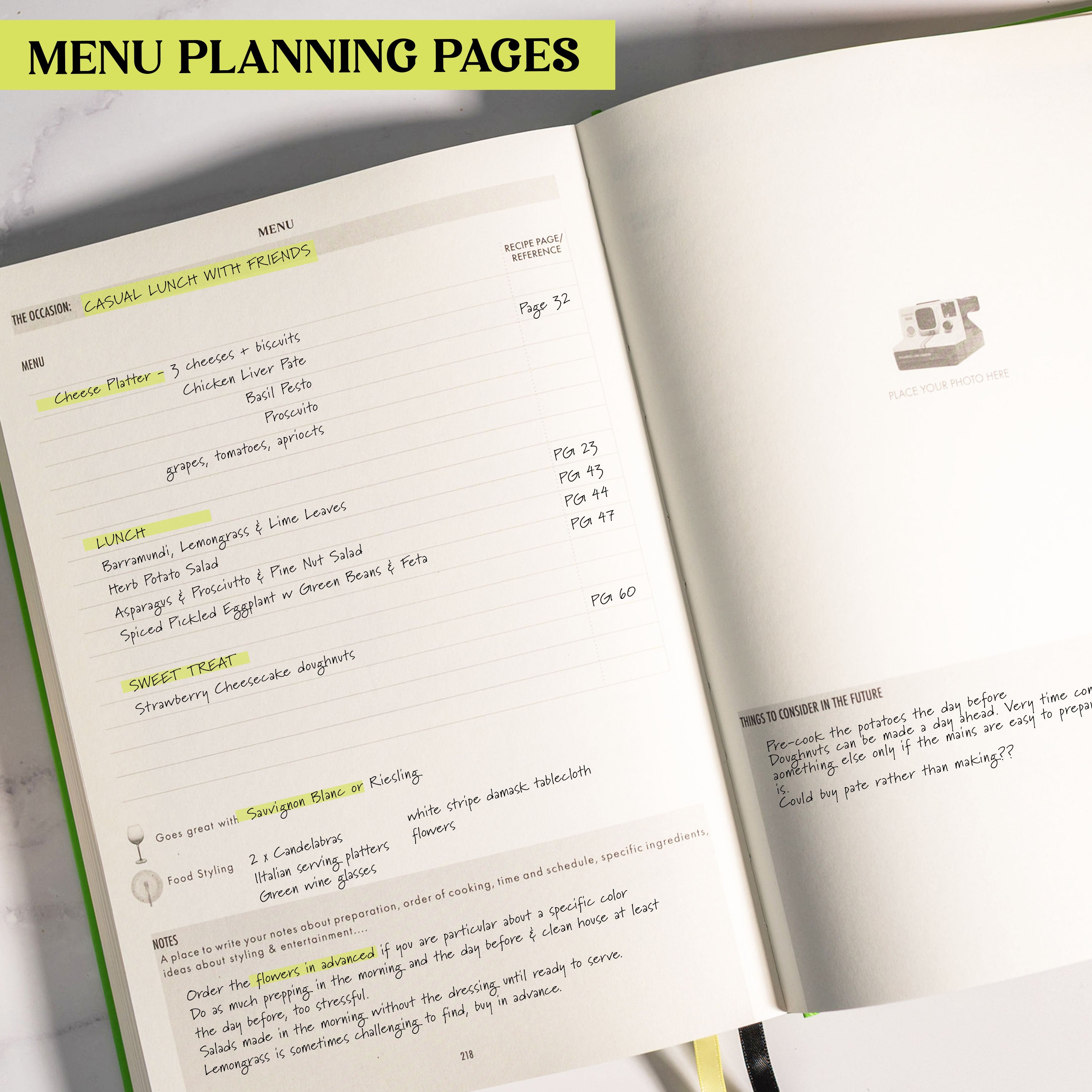 Recipe Book Journal - Citrus